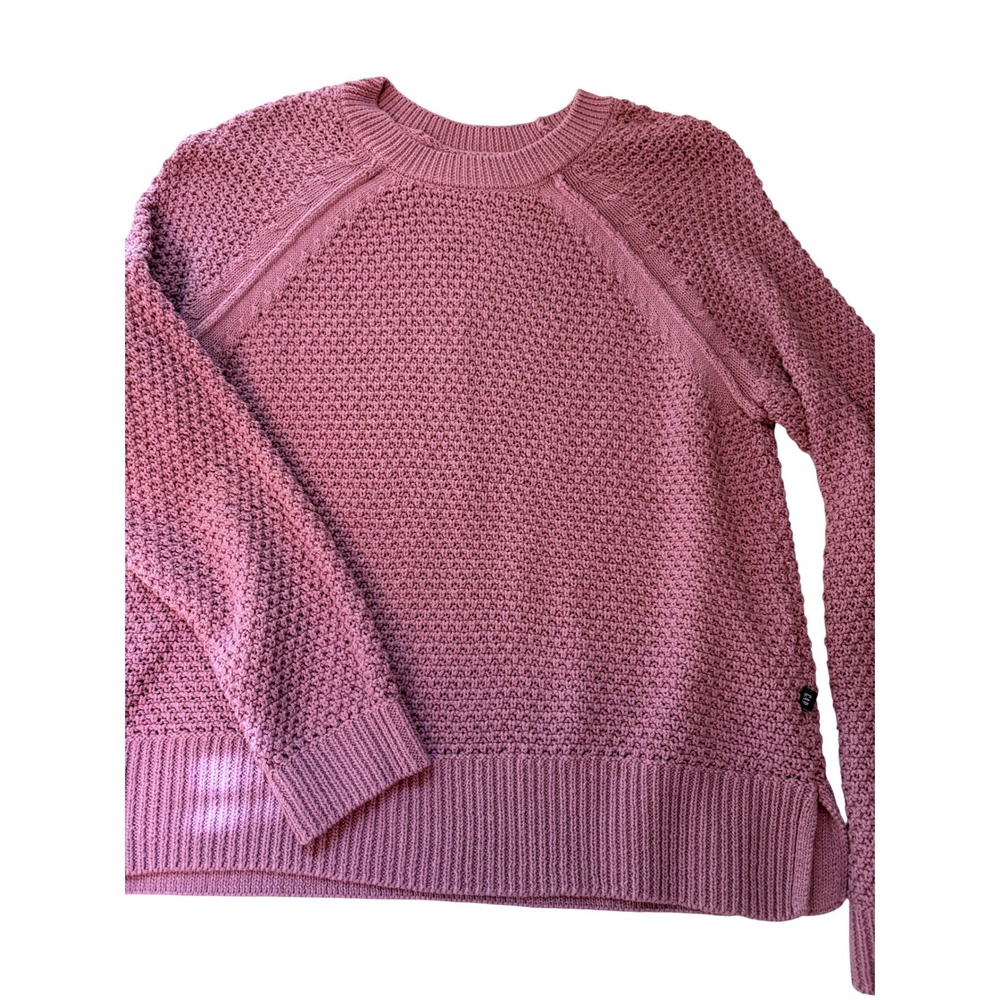 GAP Violet Purple Textured Knit Crewneck Raglan Pullover Sweater Sz Small Preppy